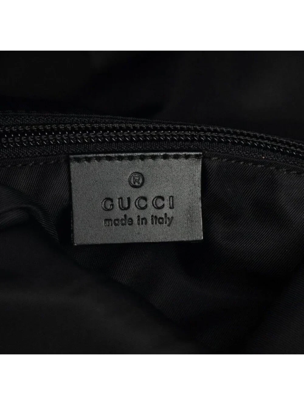 Gucci Sherry Line Fold Backpack Black Canvas Leather